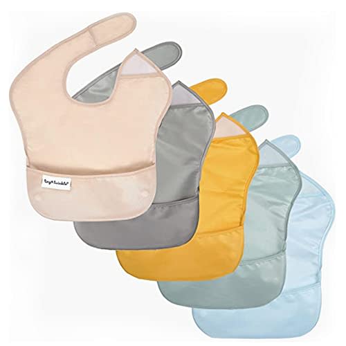 Tiny Twinkle Mess-Proof Baby Bib - Waterproof Bib for Baby Boy or Girl - PFAS, PVC, BPA, Phthalate Free - Baby Food Bibs