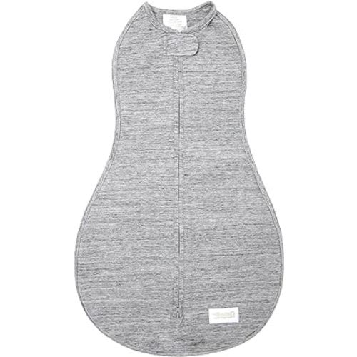 Woombie Original Baby Swaddling Blanket - Soothing, Cotton Baby Swaddle - Wearable Baby Blanket, Twilight Heather Gray, 14-19 lbs