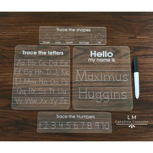 Name Tracing Board / Dry Erase Letter Tracing / Tracing Board / Letter Practice / Washable Writing Board/ Learning Board / Gift
