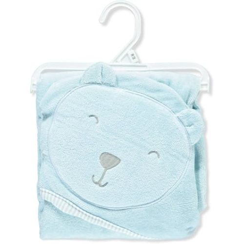 Carter's Baby Hooded Towel Embroidered Bear Face with 3D Ears. (Blue) (One-Size)