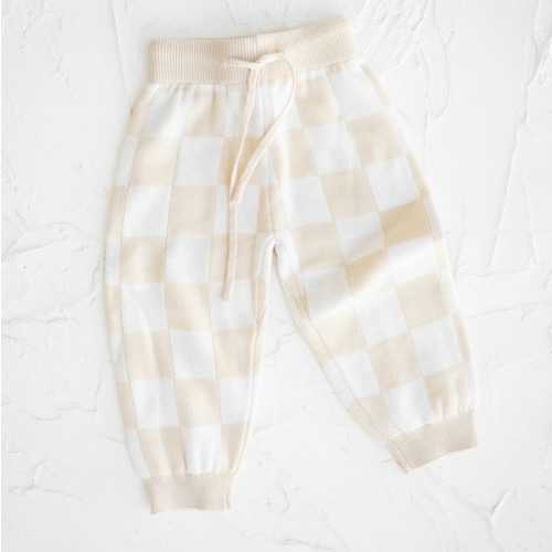 Knitted Pants  - Cream