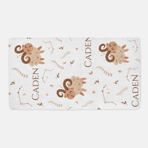 Zodiac sign Personalized Crib Sheet, Fitted Crib Sheet for Girl Crib Sheet or Boy Crib Sheet, Mini Crib Sheet, Name Crib Sheet