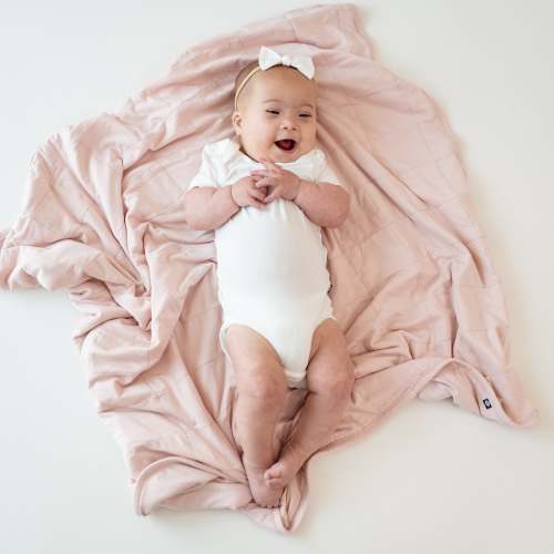 Bamboo Baby Blanket in Blush Pink | 1.0 TOG | Kyte Baby