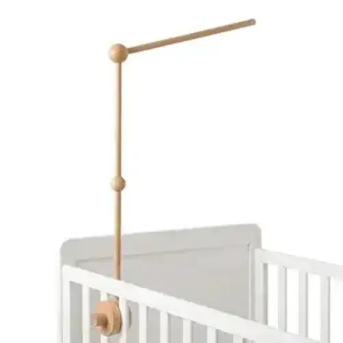 Crib Mobile Holder, HBM Wooden Mobile Arm & Hanger for Crib, Nursery Decor for Baby Girl Boy