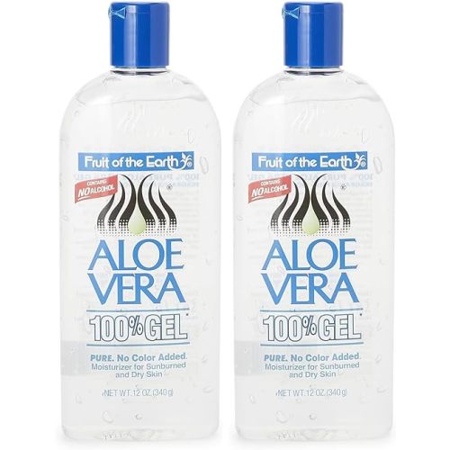 Fruit of the Earth Moisturer Gel, Aloe Vera, 12 Ounce (Pack of 2)