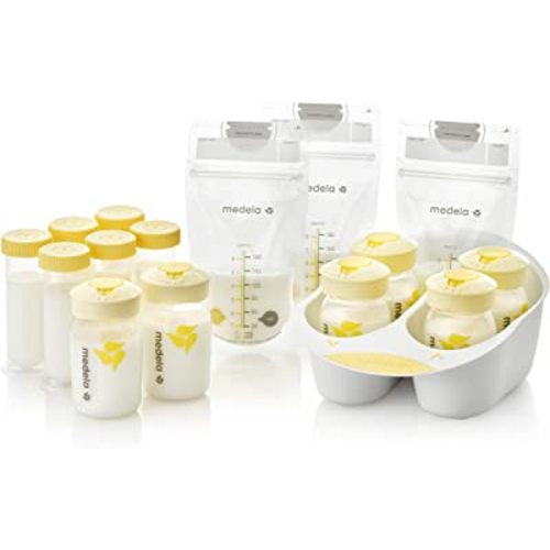 Medela Breast Milk Storage Solution Set, Breastfeeding Supplies & Containers, Breastmilk Organizer, Made Without BPA