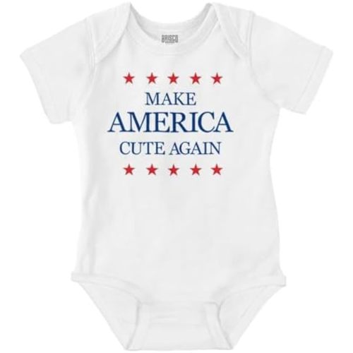 Brisco Brands Make America Cute Again Election Baby Romper Boys or Girls