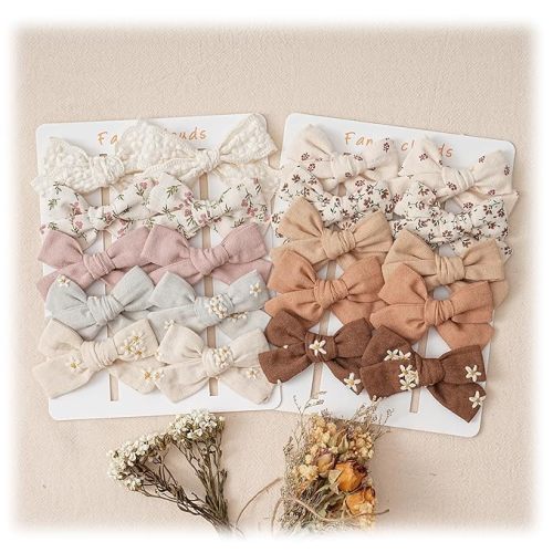 Hair Bows Clips for Girls,20 Pack Handmade Hair Accessories Barrettes Alligator Clips for Baby Toddler Infant School Gifts