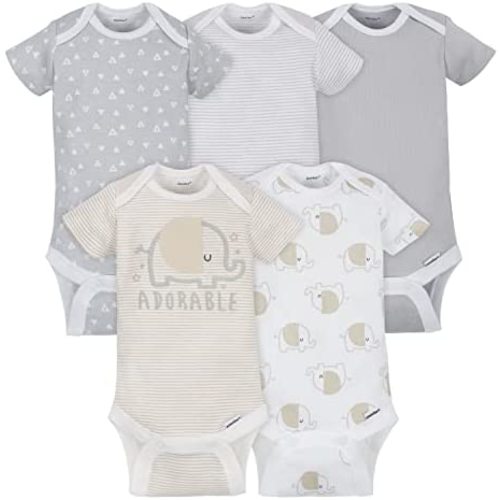 Gerber baby-girls 5-pack Short Sleeve Variety Onesies Bodysuits