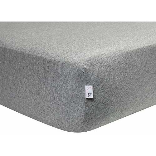 Burt's Bees Baby - Fitted Crib Sheet, Solid Color, 100% Organic Cotton Crib Sheet for Standard Crib and Toddler Mattresses (Heather Grey)