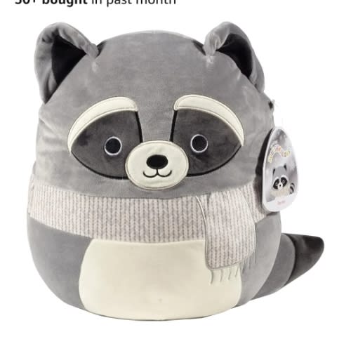 Amazon.com: Squishmallows Original 12-Inch Rocky The Raccoon - Official Jazwares Plush - Collectible Soft & Squishy Raccoon Stuffed Animal Toy - Add to Your Squad - Gift for Kids, Girls & Boys : Toys & Games