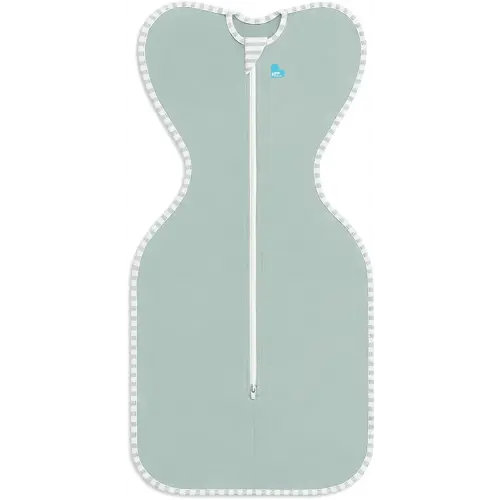 Love to Dream Swaddle UP Self-Soothing Sleep Sack 13-19 lbs, Lightweight Spring Swaddle for Dramatically Better Sleep, Snug Fit Calms Startle Reflex, 0.2TOG, Olive, Medium