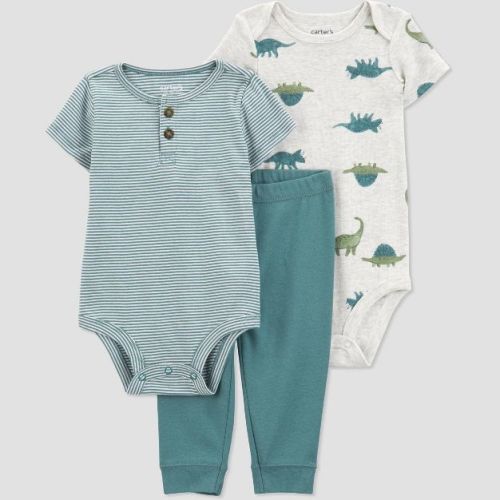 Carter's Just One You®️ Baby Boys' Dinos Printed Top & Bottom Set - Green 18m
