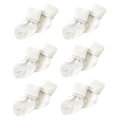 Nurses Choice Newborn Baby Boy & Girl Socks Includes 6 Pairs of Cotton Socks