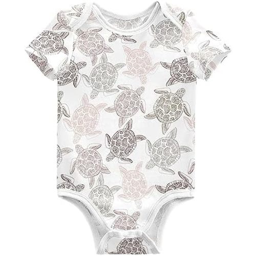 Ollabaky Unisex Baby Bodysuits Short-Sleeve Cotton Baby Clothes for Girls Boys 0-24 Months