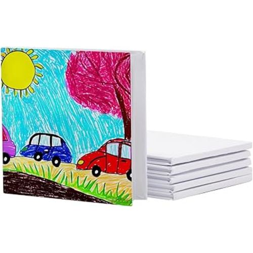 Paper Junkie Blank Books for Kids to Write Stories - 5.2 x 5.2 in White Hardcover, 6-Pack - Unlined Sketchbook Journal & Composition Notebook - Drawing Notebook for Kids - Create Your Own Book