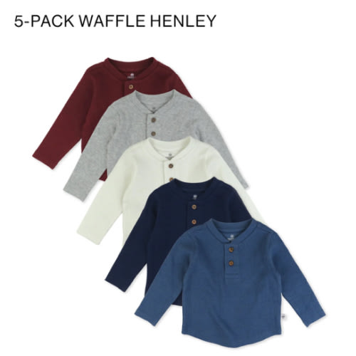 24 month 5-Pack Waffle Henley | Honest Baby Clothing