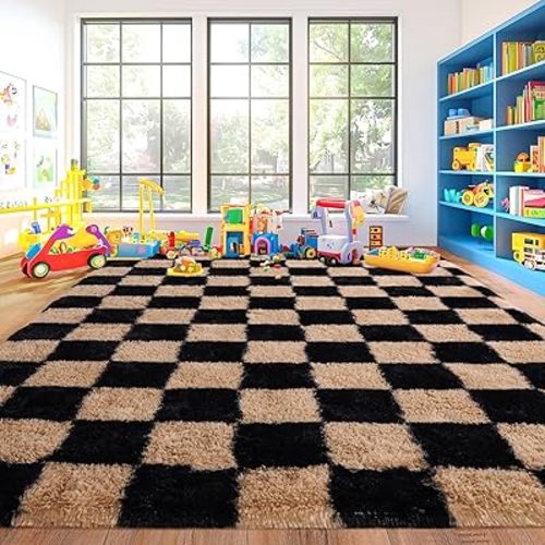 Amazon | Checker Area Rug