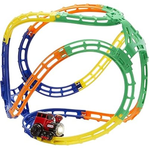 Little Tikes Tumble Train, Toy Train Set with Lights and Sound, Adjustable Train Tracks That Get Kids Moving- Gifts for Kids, Toys for Toddlers and Boys Girls Ages 3 4 5+ Year Old,Multi-Color