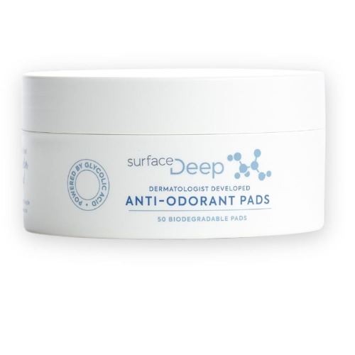 Anti-Odorant Pads – Deodorant Odor Prevention & Skin Care in One | 50 Pads in Jar | Dermatologist-Developed | Glycolic Acid Exfoliation | Aluminum-Free, Vegan & Cruelty-Free