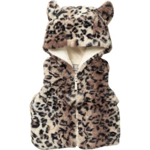 Faux Fur Ear Pompom Vest