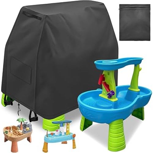 Kids Water Table Cover for Step2 Rain Showers Water Table Accessories, Outdoor Toys Waterproof Sunshade Dust Cover for Toddlers 1-3 Outdside Step 2 Watertable Toys for Kids Ages 3-5