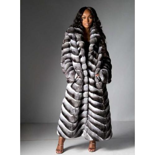USA Made Chinchilla Fur Coat with Shawl Collar – Henig Furs