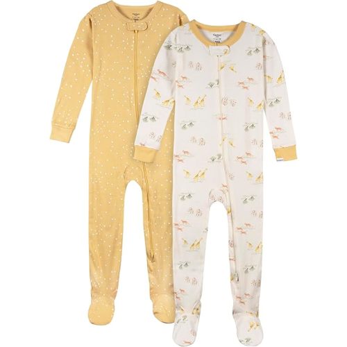 Gerber Unisex-Baby 2-Pack Footed Pajamas