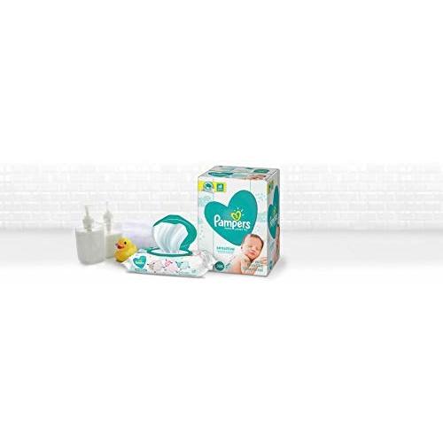 Baby Wipes, Pampers Sensitive Water Based Baby Diaper Wipes, Hypoallergenic and Unscented, 9X Pop-Top Packs, 504 Count Total Wipes (Packaging May Vary)