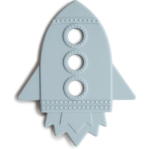 mushie Silicone Baby Teether Toy | Rocket (Cloud)