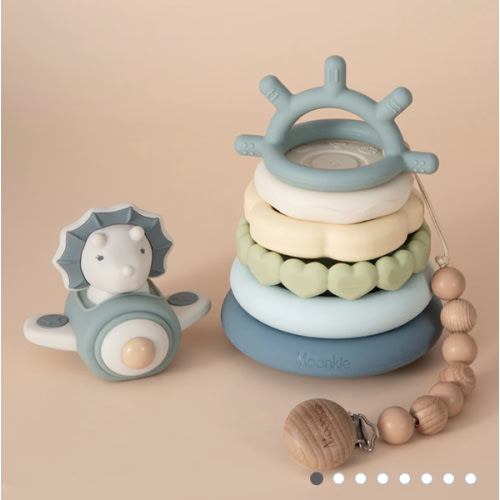 Dino Stacking Teething Rings