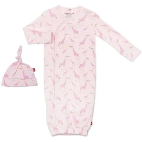 Magnetic Me Organic Cotton Newborn Sleeper Gown & Hat Set | Super Soft Organic Cotton Fabric Sleep Sack