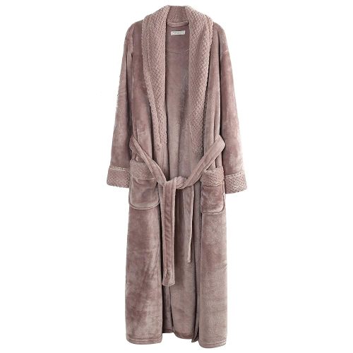 Richie House Women's Plush Soft Warm Fleece Bathrobe Robe RH1591