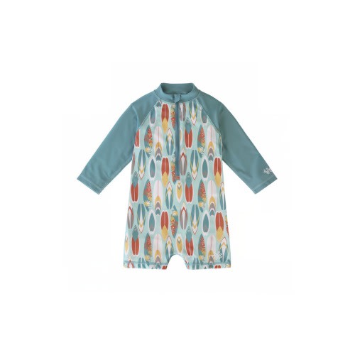 Long Sleeve Swim Romper, 3-6M