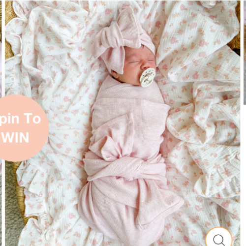 Swaddle Set | Waffle Baby Pink Marle – Little and Fern