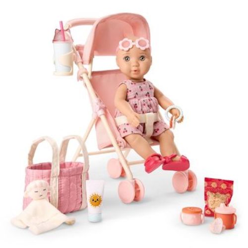 Our Generation Baby Sister Stroller Playset with Baby Doll & Accessories