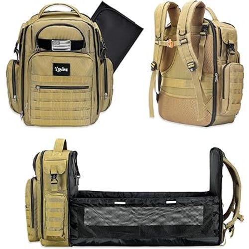Diaper Bag Backpack | Multifunction Dad Diaper Bag |Travel Diaper Bag for Baby Boy & Girl | Mens diaper Changing Bags (Brown)