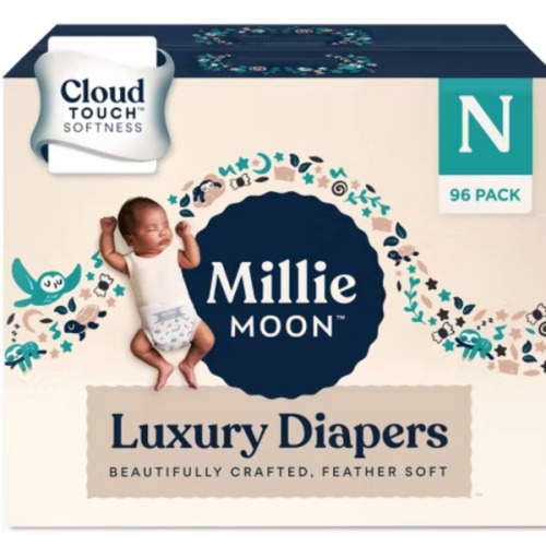 Millie Moon Luxury Diapers - Newborn - 96ct