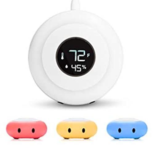Amazon.com: LittleHippo Kelvin Room Thermometer, Hygrometer and Color Changing Night Light - Indoor Temperature Monitor - Digital Thermostat and Humidity Gauge - Home Thermometer for Kids Bedroom or Nursery : Baby