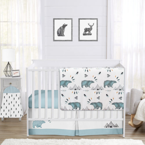 Sweet Jojo Designs Bear Mountain 4 Piece Crib Bedding Set & Reviews | Wayfair