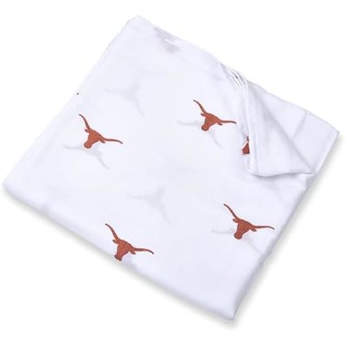 University of Texas, Austin Muslin Swaddle Blanket 47x47in, Texas Longhorns Swaddle