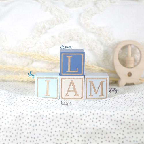 Baby Nursery Bookshelf Decor | Personalized Wooden Baby Name Blocks | Baby Photo Prop | Baby Shower Gift