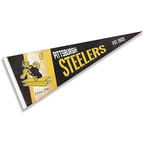 WinCraft Pittsburgh Steelers Throwback Vintage Retro Pennant Flag
