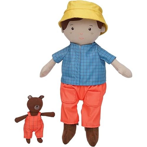 Manhattan Toy Playdate Friends Alex Machine Washable and Dryer Safe 14 Inch Doll with Mini Bear Stuffed Animal