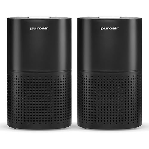 PuroAir 240 HEPA Air Purifiers for Home Large Rooms - Covers Up To 1,000 Sq Ft - Filters Up To 99.9% of Pollutants, Smoke, Pollen, Dust - Quiet HEPA Air Filter - Air Purifiers for Bedroom (2 Pack)