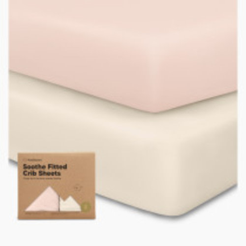 KeaBabies Soothe Fitted Crib Sheets - Cameo, 2