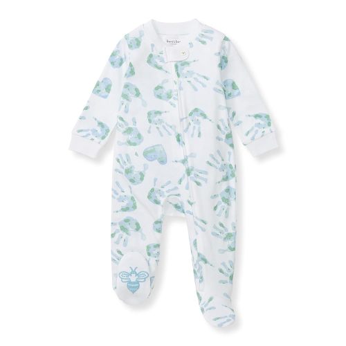 Burt's Bees Baby Boys' Organic Cotton Loose Fit Sleep and Play One-Piece Zip Front Footed Pajamas