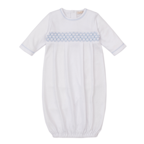 Kissy Kissy Smocked Sack Blue - Spoiled Sweet Boutique - Spoiled Sweet Boutique