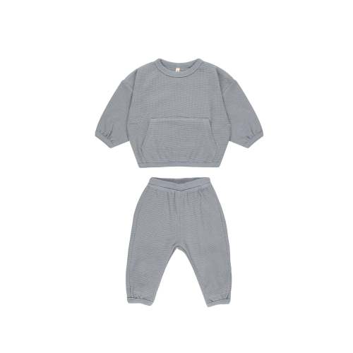 Waffle Slouch Set - Blue | Twinkle Twinkle Little One