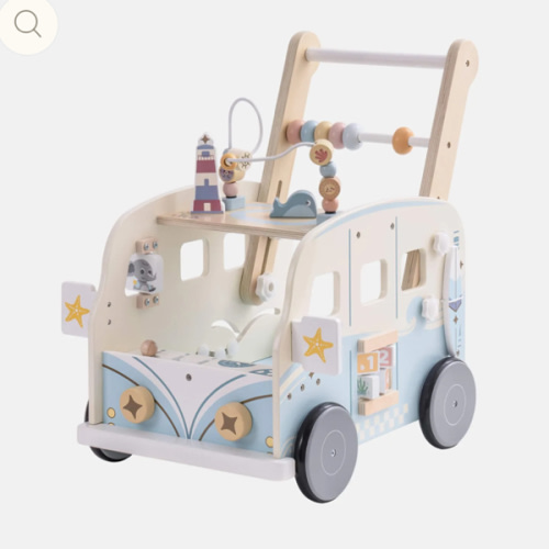 ROBUD Wooden Baby Push Walker - Vacaction Bus